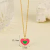 Chains Honey Peach Sweetheart Original Love Necklace Over There Light Luxury Oil Dropping Charm Heart Shaped Pendant