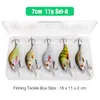 5pcs Floating Minnow Wobblers Fishing Lure Set 5cm/7cm/9cm Minnow Lures Hard Bait for Pike Crankbaits Fishing Tackle Box FishingFishing Lures