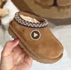 Småbarn Tasman II tofflor Tazz Baby Shoes Kids Chestnut Fur Slides Sheepskin Shearling Classic Ultra Mini Boot Winter Mules Slip-on Wool Little Big 555ESS