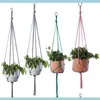 Fioriere Pentole Colorf Corda Appendiabiti Appeso Fioriera Netto Cestino Con Gancio Interni Esterni Casa Giardino Balcone Decor Drop Delivery Dhvj9