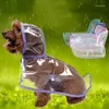 犬アパレルレインコート子犬防水ポンチョペット服レインラインウォータードッグ透明レインコートファッション