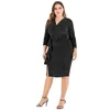 Plus Size Dresses Women 2023 V-neck Nine-quarter Sleeve Slim Slit Party Fashion Elegant Evening Dress Large