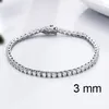 Pure Silver Of 16-20.5CM Tennis Bracelet Jewelry 2-4mm 5A CZ Eternal Gift For Wife Stunning Real 925 Jewellery Fine JewelryBracelets Jewelry Accessories