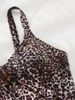 MEDIO DE ARIMELAÇÃO feminina 2023 Chegada de verão Mulheres plus size xl-4xl uma peça de leopardo sexy estampa de leopardo de maiô de banheira de traje de bandagem de bandagem