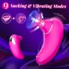 Uppgraderad sexleksak Sug vibrator vuxen leksak, 9 suga och vibrera rosen sex leksak bröstvårtan klitoris stimulator vuxen leksak sexmaskin