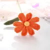 Decorative Flowers Gesang Flower Branch Hand Woven Fake Bouquet Crochet Products From Home Decoration Multi-color Optional