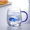 Wijnglazen 3D Cartoon Dierglas Cup High Borosilicate Fruitsap koud drinken Water Tea Milk Koffie Mokken Valentijnsdag Wedding