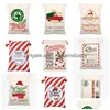 Juldekorationer över natten leverans Santa Sacks Merry Canvas DString Bag Ornament Heavy Pouch Gift Sugar 50x70cm 10 9By Drop H DHWZ4