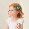 Headwear Hair Accessories 36pc/Lot Christmas Ribbon Bow Hair Clips Baby Girl Kids Christmas Barrettes Clips For Girls Christmas Hair Accessories Wholesale 231118