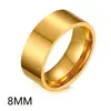 2mm 4mm 6mm 8mm Stainless Steel Wedding Ring for Women Flat Finger Rings Fashion Bijoux Femme Engagement Jewelry Fashion JewelryRings Jewelry Accessories