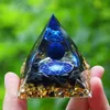 Decorative Objects Crystals Stone Orgone Pyramid Energy Generator Natural Amethyst Peridot Reiki Chakra Meditation Tool Room Decor Christmas Gift 230418