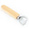 SZHOME Wine Opener Bartender Bottle Opener Rubber Wood Handheld Wine Beer Soda Glass Cap Bottle Opener for Home Kitchen Bar