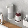 Storage Holders Racks Self adhesive bottle holder tray circular wall mounted manual soap dispenser tray kitchen spice bottle holder bathroom storage