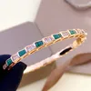 Bangle Designer Armband Sieraden Vrouw Rose Goud Sier Rood Groen Agaat Slang Diamanten Armbanden Sieraden Ontwerpers Meisje Dame Paty Verjaardagscadeau s Gc9g