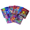 3.5g laser packing bags mylar dry flower packets hologram empty package ice cream packaging bags holographic pack stand up