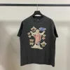 Herren T-Shirts Saint Michael 23Ss Männer Frauen T-Shirt Washed Distress Vintage Hip Hop Casual Übergroße Kurzarm