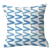 Pillow 45x45cm Luxury Ins Blue Geometric Polyester Pillowcase Custom Ink Irregular Traingle Cover Sofa Home Decorative