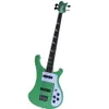 4 Strings Glossy Green Electric Bass Guitar with Rosewood Fingerboard 2 Pickups Can be Customized
