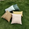 Pillow Flannel Cover Household Simple Solid Color With Tassel Rectangle Home Living Room Kissenbezug