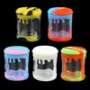 Smoking Colorful 120ML Silicone Protect Skin Thick Glass Dry Herb Tobacco Stash Case Sealed Storage Tank Oil Rigs Dabber Bong Hookah Cigarette Holder Bottle