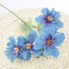 Dekoratif çiçekler 55cm yapay şakayık buket ipek top çiçek açan sahte çiçek düğün centerpieces sahne ana masa dekorasyon mavi