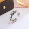 Anéis de cluster Buyee 925 Sterling Silver exclusivo Tai Ring Simples Aberto para Man Couples Jewelry Circle