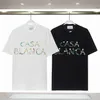 2023 Summer Fashion Casabla PAR AVION FLEUR TEE T Shirts Mens Panoramique T-Shirt Tees Apparel Tops Man Chest Letter Shirt Luxurys Clothing Street Shorts