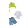 Scene Wear Boys Hip Hop Dance Costume Loose Tops Green Vest Street Jazz Performance Outfit Girls Catwalk Concert BL8361