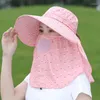 Wide Brim Hats Fashion Sun Hat Female Summer Cover Face All-match With Big Rim Anti-ultraviolet Cycling Riding Sunhat