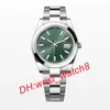 Rolaxs Herenhorloge Overige dameshorloges Herenhorloge 41 mm V5 Gladde lunette Datejust Groene wijzerplaat 18K witgoud Automatisch uurwerk Saffierglas Ref126300 Lichtgevend Wa HBYP