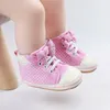 Scarpe da ginnastica 0-18M Born Baby a pois in tela suola morbida antiscivolo First Walker Toddler Kids Boys Girls Sneakers