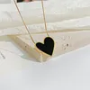 Fashion Love Heart Pendant Necklaces Women Stainless Steel Trendy Designer Gold Clavicle Chain Choker Jewelry Gifts for Ladies