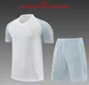 2324 barn Kortärmad träningsoverall Algerie 2023 Fotbollsträningsdräkt t-shirt shorts fotbollsuniform set Algeriet Shorts dragkedja Benzema Mbappe Lewandowski Bellingham