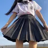 スカートhouzhou preppy黒格子縞のプリーツスカート女性日本のファッションスクールガールユニフォームkawaiiゴシックハイウエストミニキュートjk