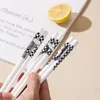 Eetstokjes 5pairs/kavel Chinese keramische Koreaanse stijl Chop Sticks Huishoudelijk Non-slip Sushi Gift Set Herbruikbaar servies