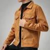 Jackets masculinos 2023 Men's Faux Suede Casual Casual Collar Polo