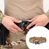 Ceinture de soutien à la taille pour hommes avec anneau en D Ceinture multi-fonctions pour l'extérieur Camouflage Réglable Sangle d'exercice de haute résistance Urgence