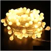 Party Decoration LED BEAD LAMP STRINGS PRANSPARENT LINE STRING LIGHTS PVC COPPER WIRE Colored Lighting Chains Battery Dekorera rum DHQ6N