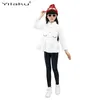 Trousers Yilaku Children Faux PU Leather Pants Girls Leggings Fashion Kids Pencil Girl Skinny CI043