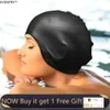 Bonnets de natation Adultes Haute Élastique Bonnets De Natation Hommes Femmes Imperméable Bonnet De Piscine Protéger Les Oreilles Cheveux Longs Grand Chapeau De Plongée En Silicone P230418nice