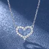 Any Necklace S Sterling Sier Diamond Necklace Women's T Jewelry Small Love Mosang Stone Pendant Collar Chain