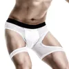 Unterhose Männer Aushöhlen Boxershorts Männliche Sport Shorts Sexy Unterwäsche Anti-Abrasive Beinausschnitt Verlängerungshose Atmungsaktiv