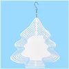 Novelty Items 10Inch Sublimation Wind Spinner 3D Aluminum Spinners Hanging Garden Decoration For Outdoor Ornaments Christmas Drop De Dh0V5