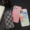 Luxurys designer Phone case in iphone in cell for iPhone7/8 11 11Pro 12 13 14 Tide brand chequered graffiti dazzling new leather women's phone case