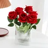 Dekorative Blumen 2023 künstliche einzelne Rose Simulations-Blumenstrauß-Seiden-gefälschte Hochzeits-Feier-Ausgangsdekor