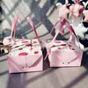 Emballage cadeau Portable pratique boîte d'emballage doux fraise chocolat bonbons boîtes à gâteaux mariage fête d'anniversaire sac en papier