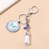 Creatieve vlinder Time Gem Keychains hanger Fashion Dragonfly Hummingbird Alloy Bag Car Keychain Tassel Jewelry Hangers geschenk