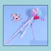 Party Favor Spitze Ball Pompon Regenbogen Zauberstab Geburtstag Engel Prinzessin Dress Up Magic Sticks Urlaub Baby Shower Decor Drop Deliv Dhxdu