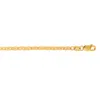 Tobillera, pulsera o collar de cadena con eslabones marineros de oro amarillo de 10 k (2,3 mm)