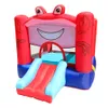 Bouncer Bounce House Castle Uppblåsbara Jumping Toys Jumper Crab Jumping Moonwalk med Slide For Kids Toddlers inomhus utomhusspel gåvor roligt i trädgårdsbakgård